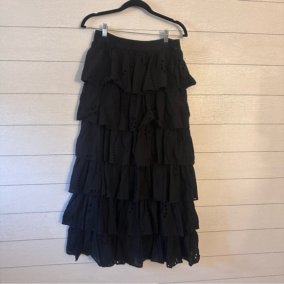 Forever that Girl Full Tiered Maxi Skirt Anthropologie - Picture 2 of 5